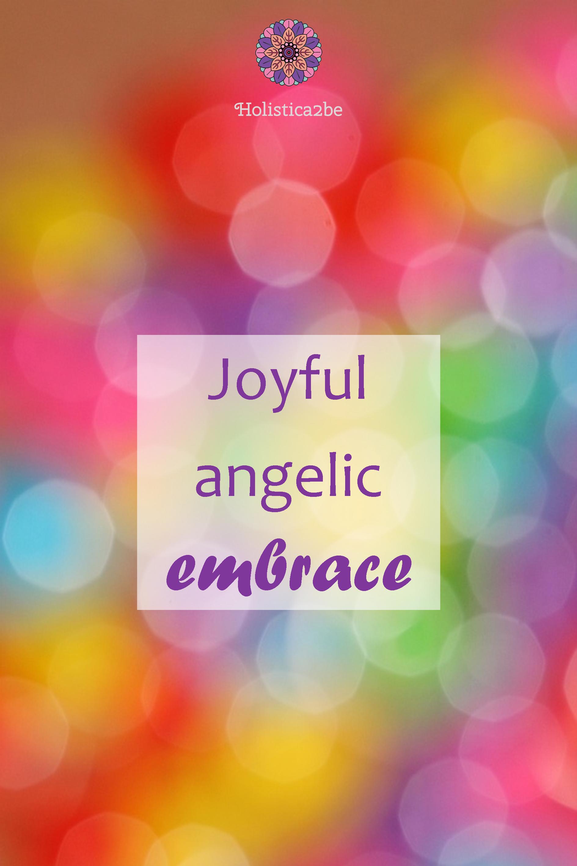 Joyful angelic embrace